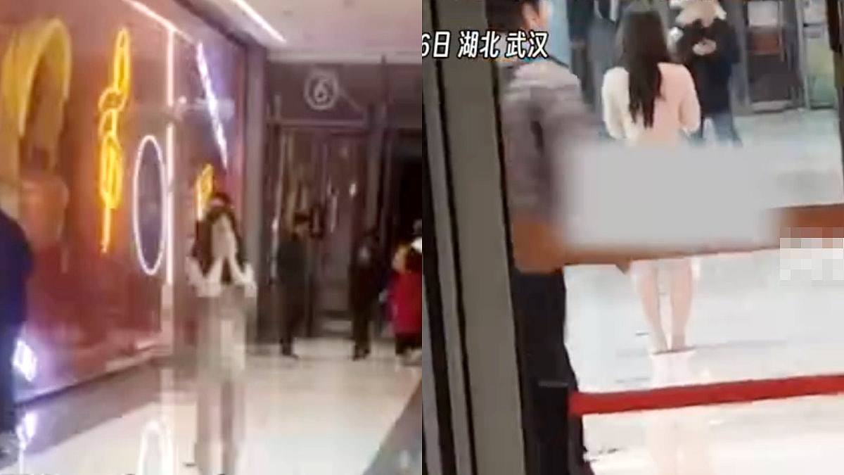 画面曝光！年轻女子裸体现身武汉一商场，原因成焦点，评论区炸了（视频/组图） - 1