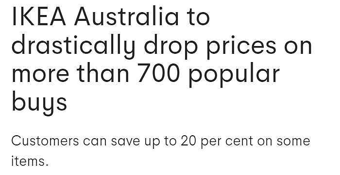 降幅超40%，澳洲宜家700多种热门商品超低价，快来买！（组图） - 1