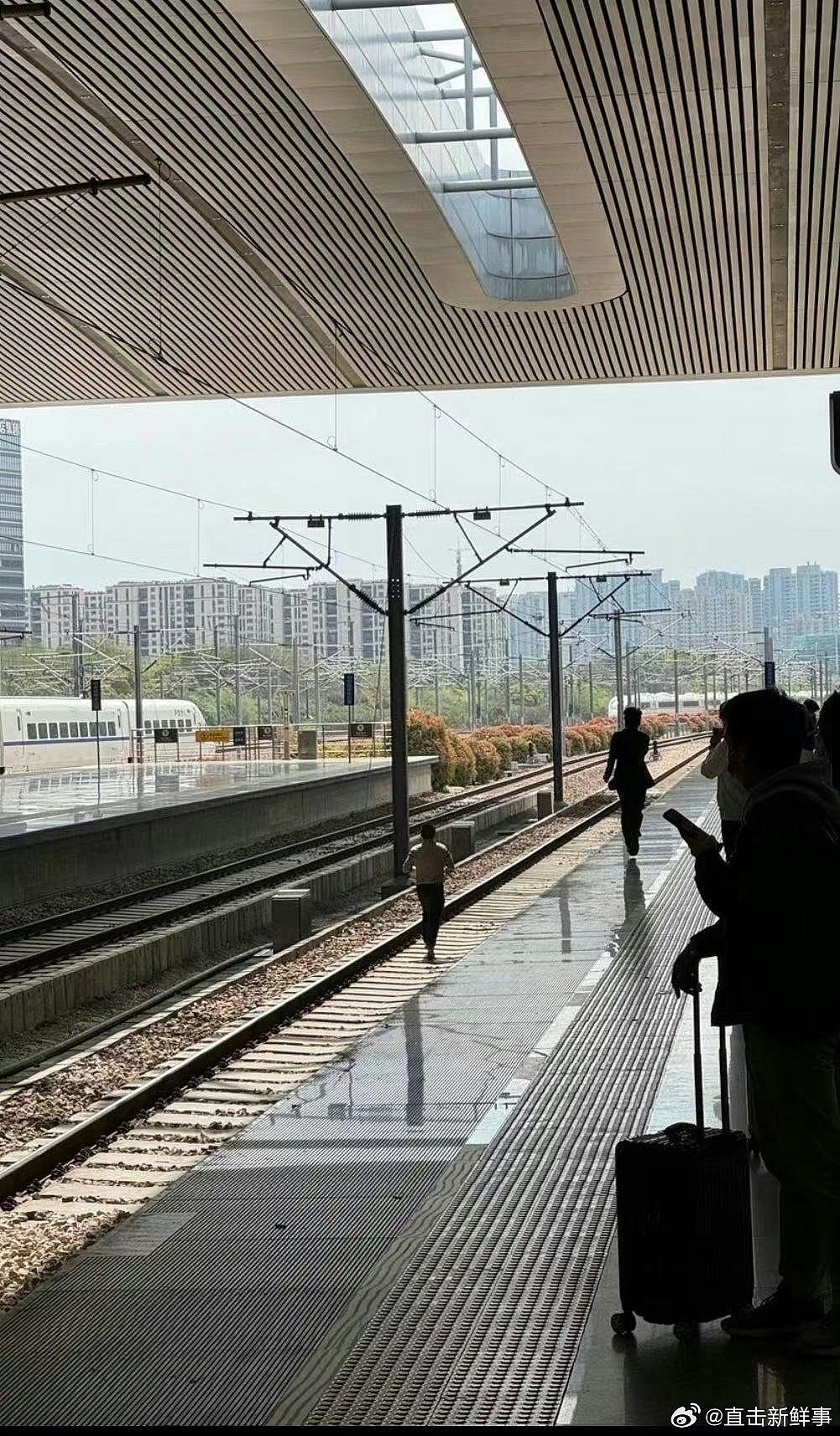 杭州高铁站男子跳轨狂奔，与列车碰撞后昏迷送院，警方介入调查（视频/组图） - 2