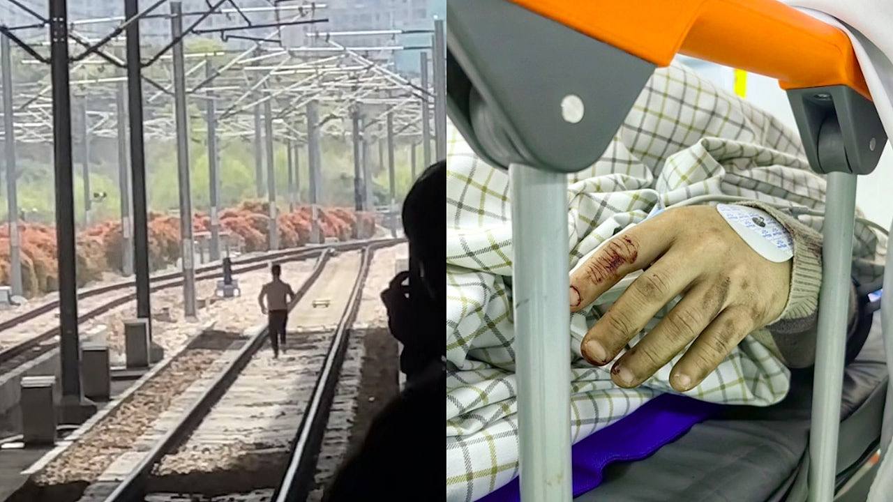 杭州高铁站男子跳轨狂奔，与列车碰撞后昏迷送院，警方介入调查（视频/组图） - 4