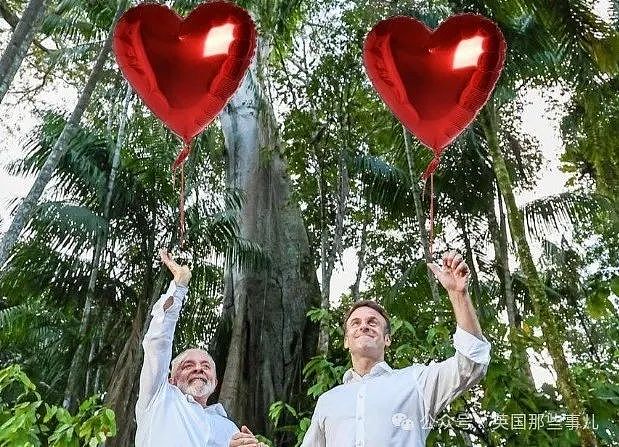 马克龙跟巴西总统拍照这画风，网友磕疯了：在拍结婚照吗？（组图） - 7