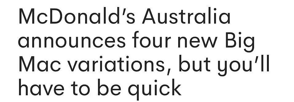 玩出花了！澳洲麦当劳今日上新，三款全新巨无霸，还有洋葱圈搭配Big Mac酱（组图） - 1