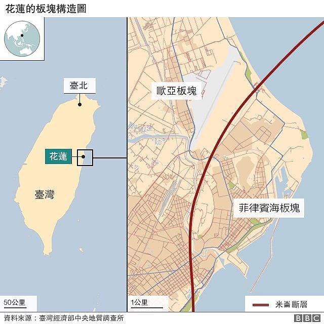 台湾地震：花莲为何地震比较多（组图） - 2