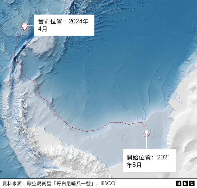 A23a：追踪漂向“冰山坟场”的世界最大冰山，当前面积3800平方公里（组图） - 4