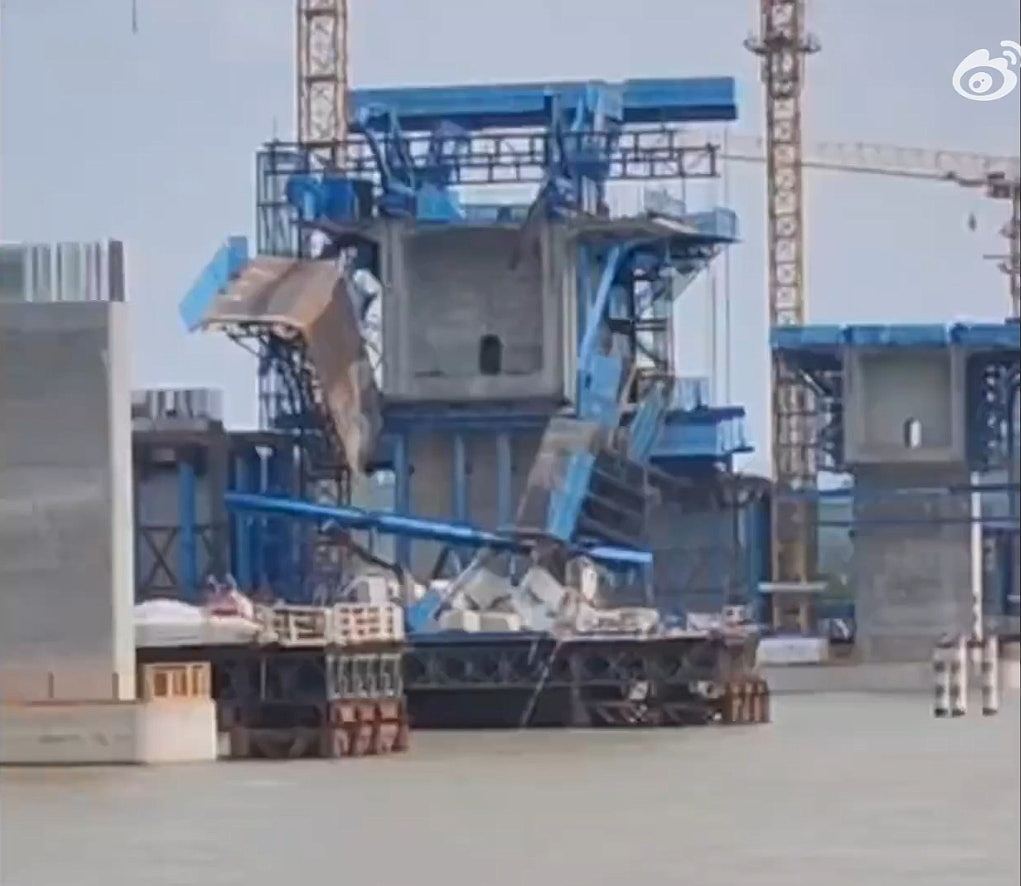 江门潭江特大桥在建项目工业意外，4人落水2死1伤1失踪（组图） - 4