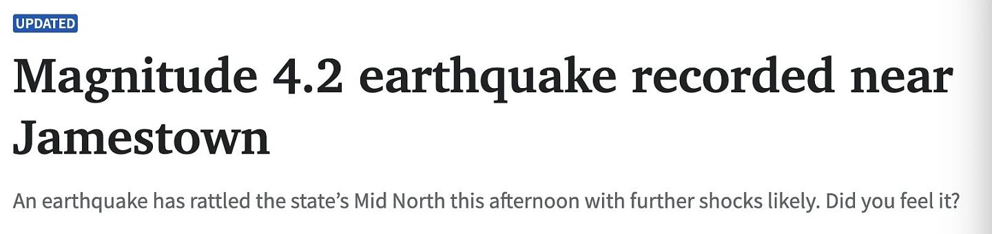南澳又地震了，3天内第二次，警告还有更多地震发生！（组图） - 1