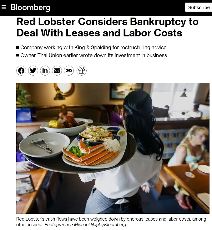 著名海鲜连锁餐Red Lobster总公司准备破产！华人网友：赶紧去吃...（组图） - 4