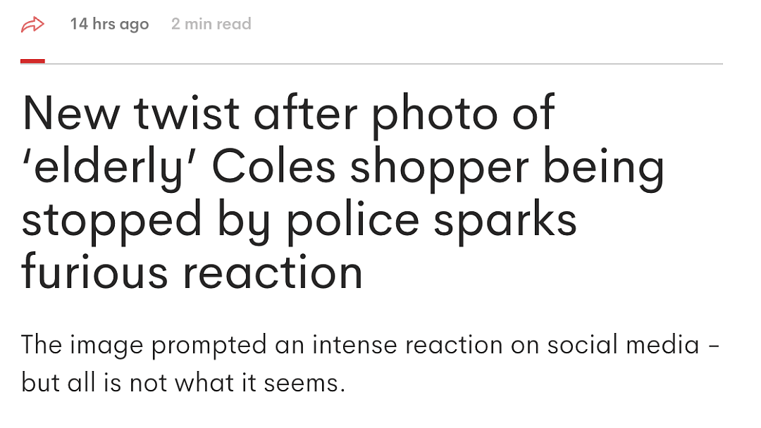墨尔本一家Coles门口，警察做了这样一件事，引百万网友怒骂：没良心！事后竟然有反转……（组图） - 13