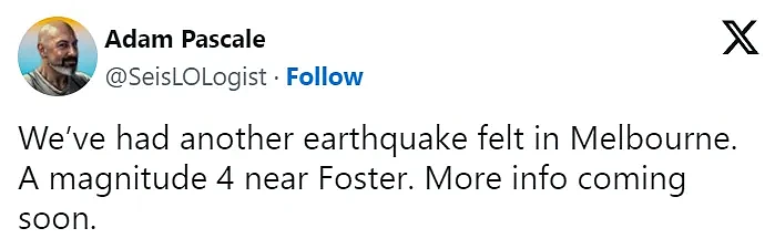 澳洲突发地震！上百人有震感，“房子在移动”，专家：属于“大地震”！地震频发，房子疯狂摇晃！2000人有震感（组图） - 24