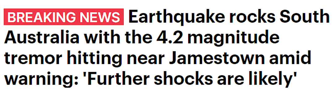 澳洲突发地震！上百人有震感，“房子在移动”，专家：属于“大地震”！地震频发，房子疯狂摇晃！2000人有震感（组图） - 1