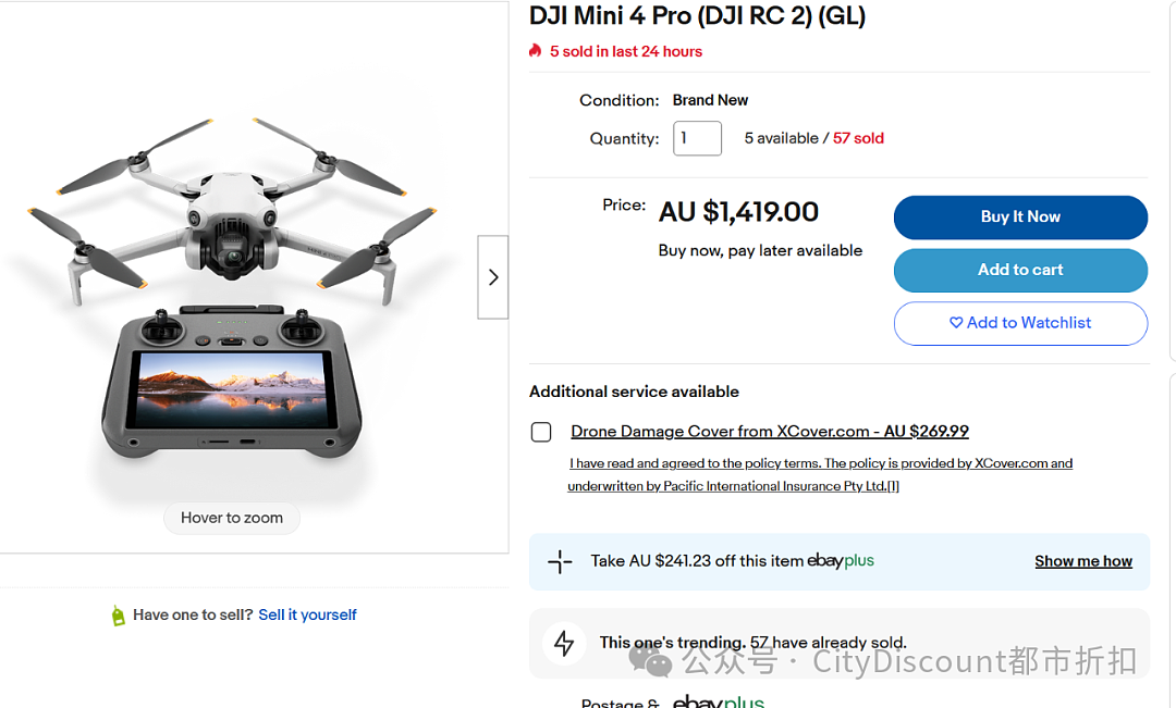 抓紧！【ebay】澳洲大疆新手入门 Mini 4 Pro 无人机特卖（组图） - 1