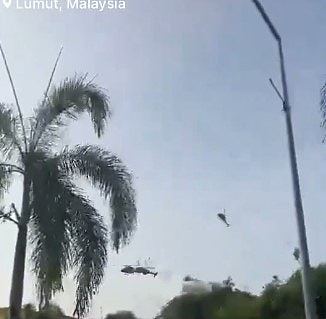马来西亚2直升机相撞，现场影片定格恐怖一刻！海军证实10人罹难（视频/组图） - 2