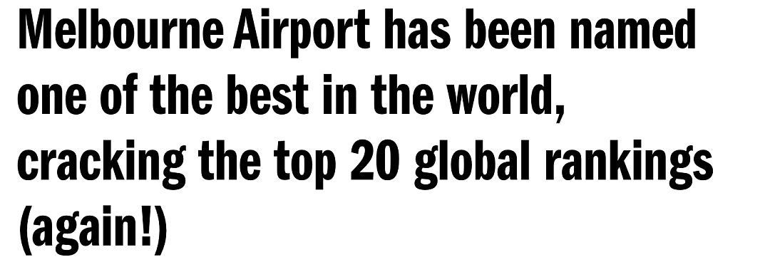 航空界奥斯卡！墨尔本机场全球排第19，国内这四家机场上榜，第三名你绝对想不到（组图） - 1