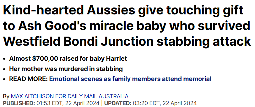 澳洲人“慷慨解囊”，9月大婴儿出院，$70万澳币保其生活无忧…（组图） - 1