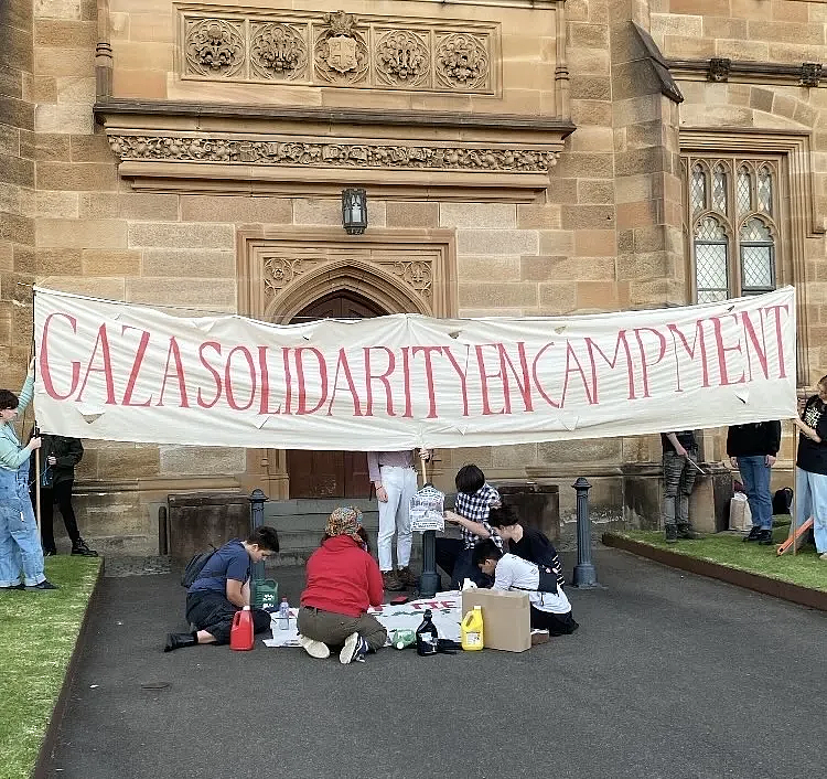 传到澳洲了？悉尼大学同样加入校园反战抗议活动...（组图） - 7