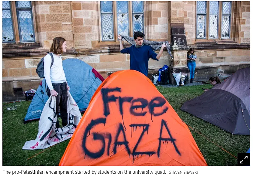传到澳洲了？悉尼大学同样加入校园反战抗议活动...（组图） - 4