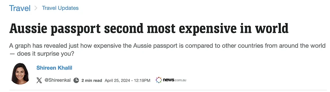 7月1日起，​澳洲Passport再涨价，一年连涨近百刀！获将成为全球蕞贵（组图） - 1