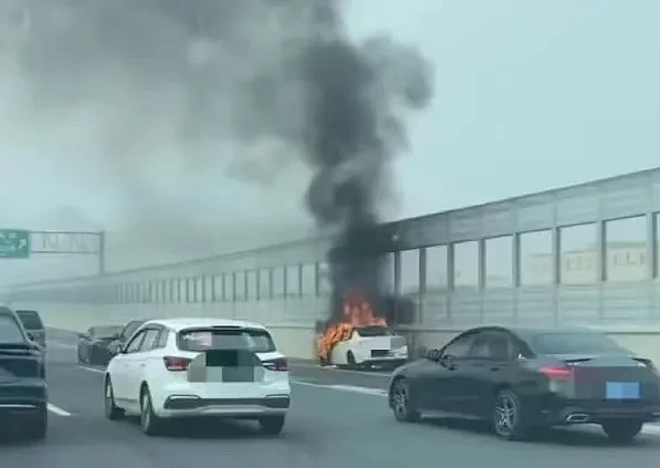 上海一新能源车起火烧成空壳，现场浓烟滚滚，1人受伤送医！为何新能源汽车起火后难扑救（视频/组图） - 8