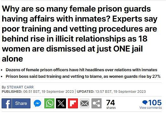 为什么在英国，女狱警会沦为男囚的猎艳对象（组图） - 2