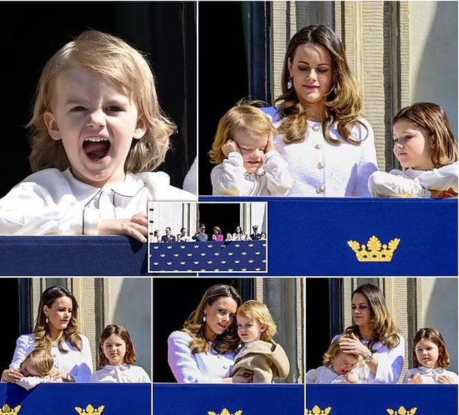 超越路易王子！3岁瑞典王子朱利安在祖父生日庆典上做鬼脸，可爱（组图） - 1