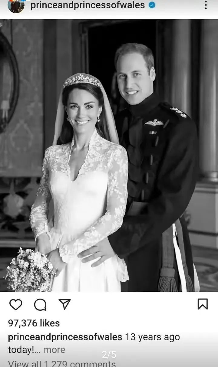 威廉凯特结婚13周年晒黑白照片，夏洛特公主生日庆典取消，令人细思极恐（组图） - 4