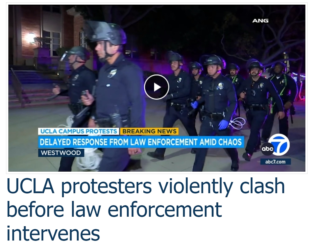 史无前例学生运动！UCLA夜间暴动，持械互殴！两小时后警方才介入（视频/组图） - 1