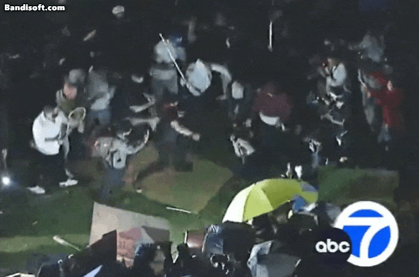 史无前例学生运动！UCLA夜间暴动，持械互殴！两小时后警方才介入（视频/组图） - 7