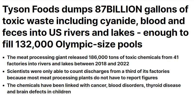 倾倒数亿磅有毒废水，美17州饮水混入氰化物、粪便（组图） - 1