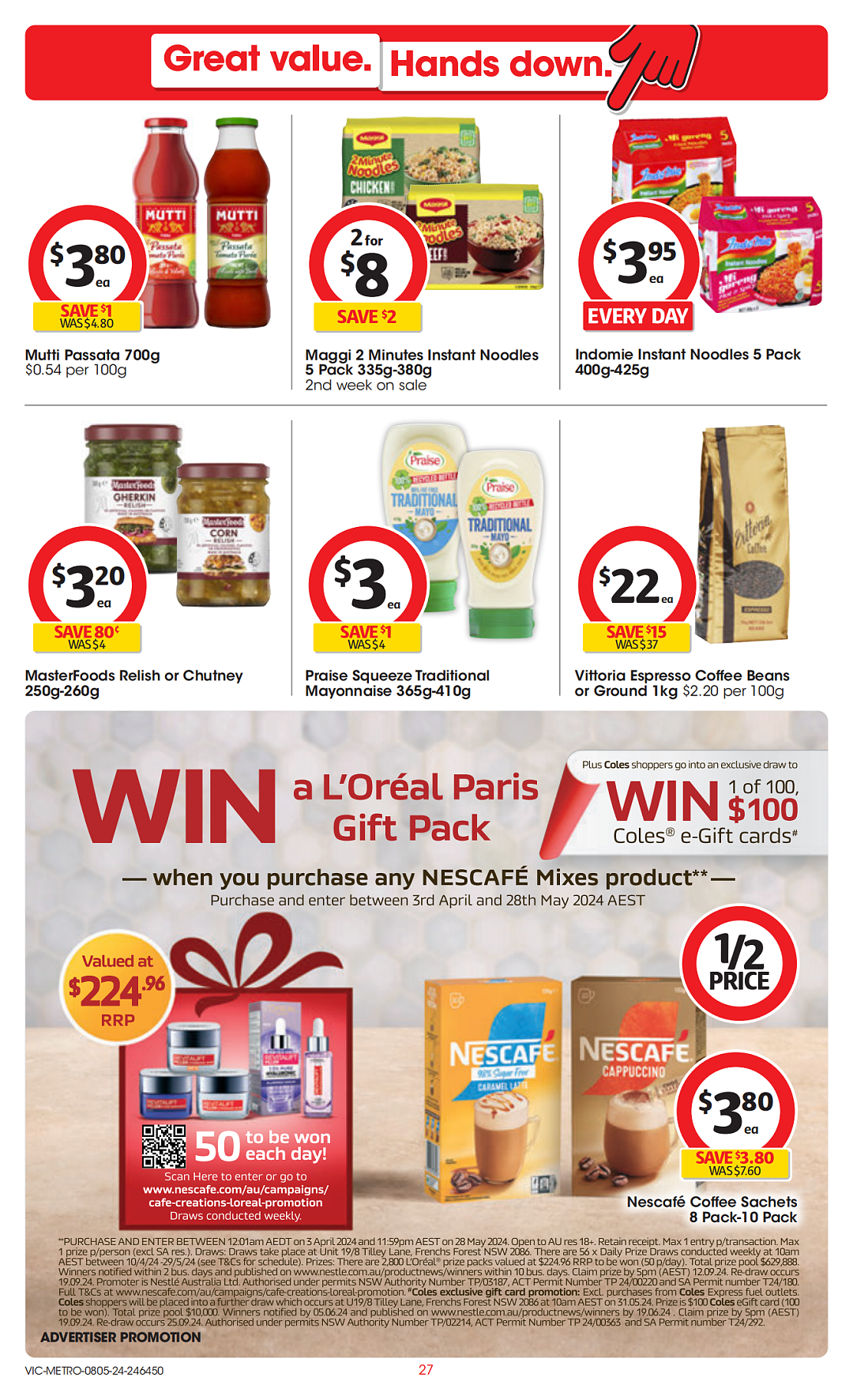 Coles 5月8日-5月14日打折，冻鸭57折，燕麦粥袋半价（组图） - 27