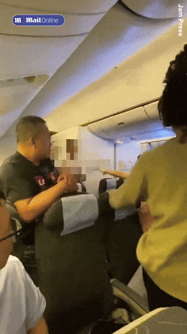 无语！两名乘客在飞机上为抢座位互殴！台北飞美国航班上这一幕，吓懵所有人（视频/组图） - 5