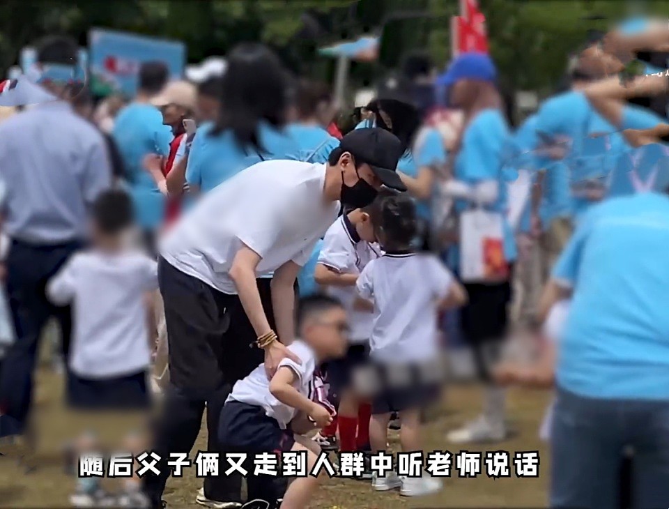 冯绍峰陪儿子参加亲子运动会，5岁想想超像妈妈，长成男版赵丽颖（组图） - 6