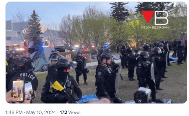 加拿大警方清除大学抗议营地：动用催泪瓦斯，闪光弹爆炸，多人被捕（组图） - 5