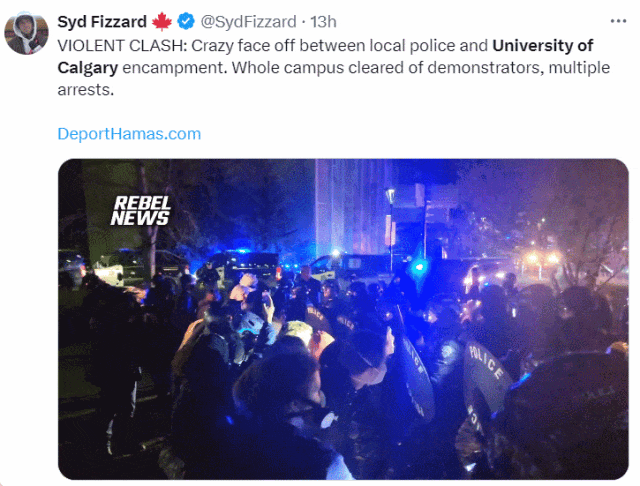加拿大警方清除大学抗议营地：动用催泪瓦斯，闪光弹爆炸，多人被捕（组图） - 1