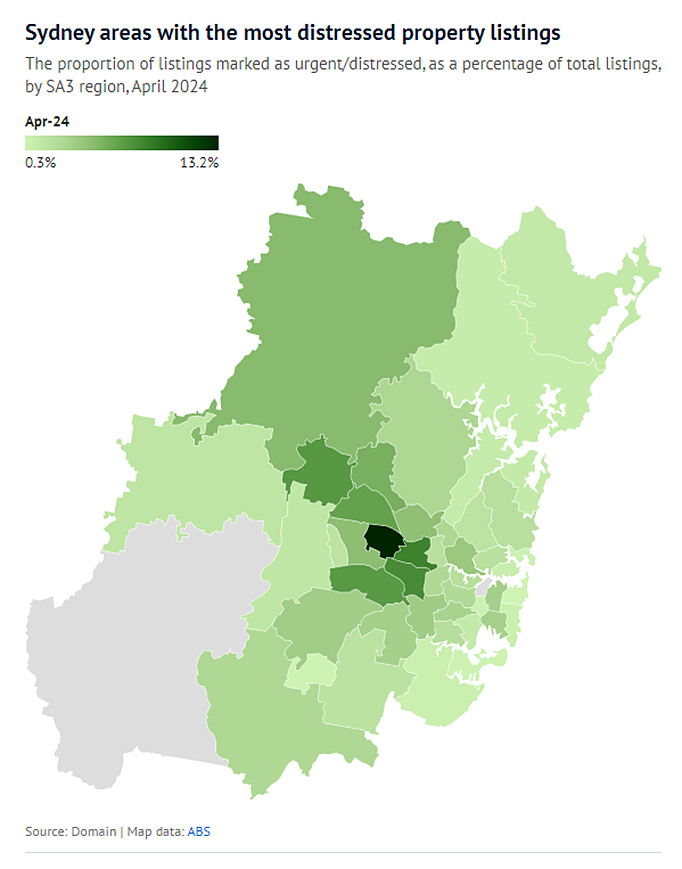 高利率之下，悉尼哪个区域最多房子或因经济压力出售（组图） - 2