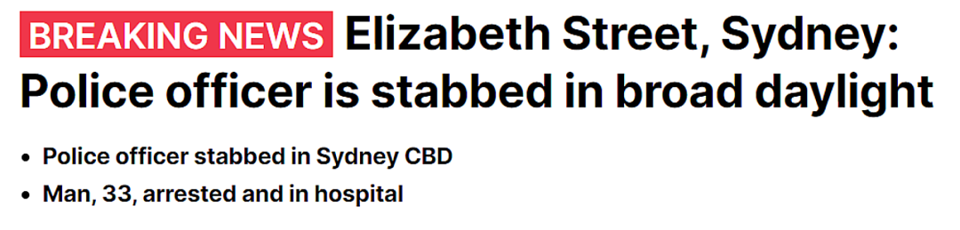 刀刀致命！悉尼海德公园突发持刀袭击案，一名警察身中多刀被紧急送医（组图） - 3