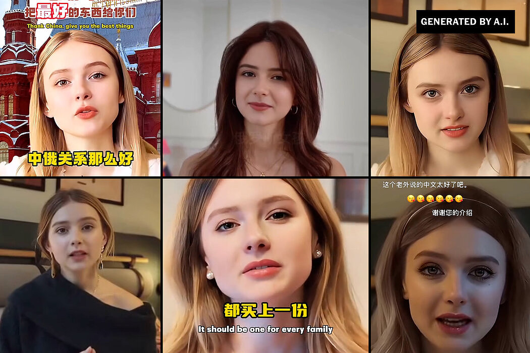 纽时：“俄罗斯美女”爱中国？一场深伪视频社媒狂欢（组图） - 1