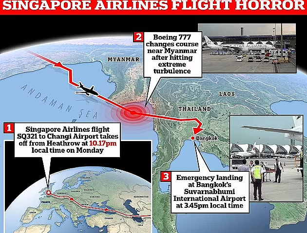超恐怖！1死70伤，新加坡航空229人客机狂坠6000英尺，1/4是澳人，机舱到处是血，天花板被顶破（组图） - 1