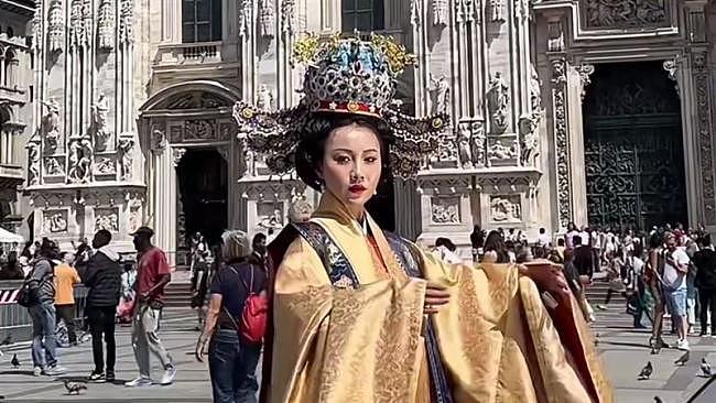 在意大利穿汉服，中国留学生很骄傲（图） - 1
