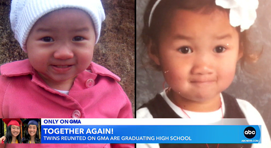 一见面眼泪就忍不住了！中国双胞胎姐妹被两个美国家庭收养，10年后重逢现场所有人都哭了（组图） - 9