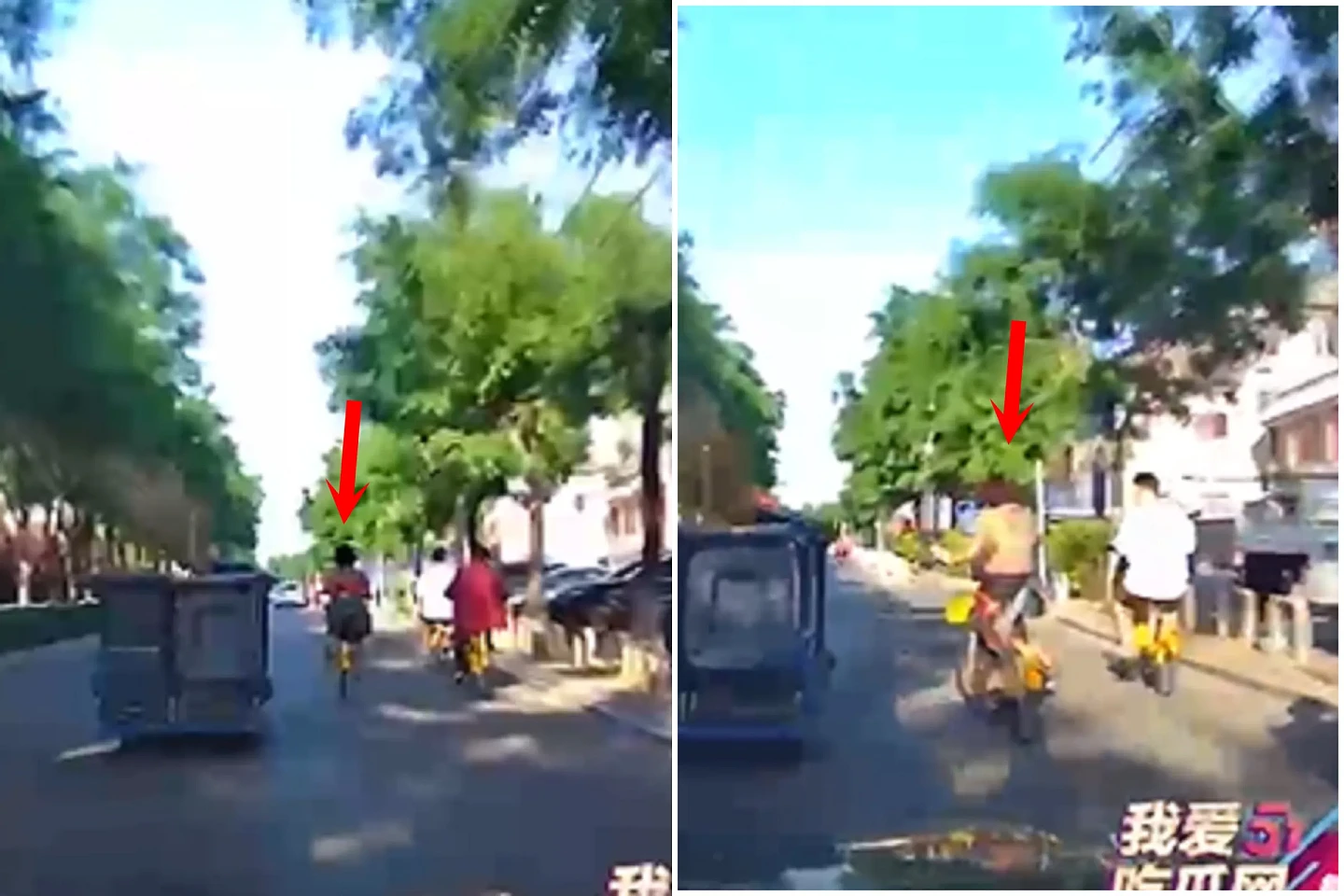中国女子骑单车悲剧了！整件长裙被车轮绞死，乳房直接弹跳露出（视频/组图） - 1