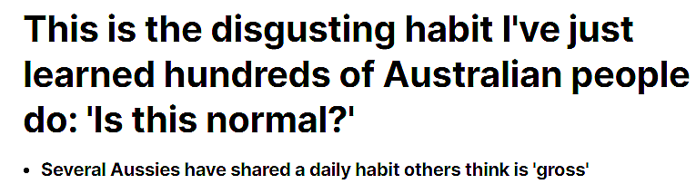 【热议】澳洲人这个习惯，真的很恶心吗？亚裔这个问题，让澳洲网友炸锅了...（组图） - 2