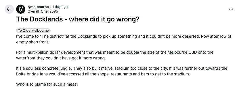 Docklands已死，背后到底是什么原因？Local觉得，只需要建这个就能解决问题！（组图） - 1