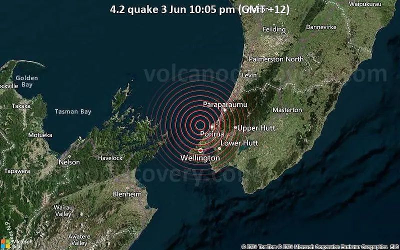 新西兰惠灵顿地区发生4.1级地震，16700人震感明显，余震2.7级！（组图） - 1
