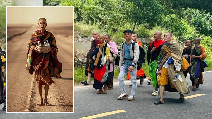 越南“僧侣”苦行1500公里变网络红人，粉丝跟随热到中暑亡（组图） - 1