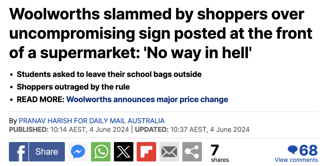 Woolworths出大事儿了！孩子和妈妈们都气炸了，超市却说：我们真的怕啦...（组图） - 3