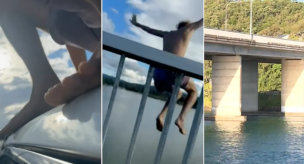 昆州男子“作死”炫技，从大桥一跃而下！视频疯传引发热议，或招致重罚（组图） - 3