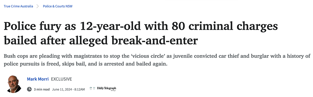 新州有史以来最坏的小孩！年仅12岁，却背负80多项罪名，连警察都看不下去了...（组图） - 1