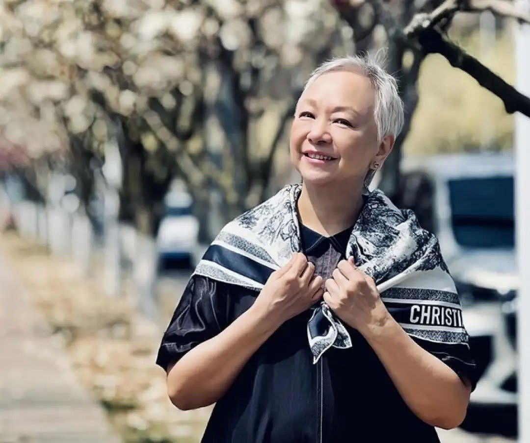 网友直呼认不出！66岁香港知名女星患乳腺癌，不做乳房重建手术，满头白发显沧桑（组图） - 5