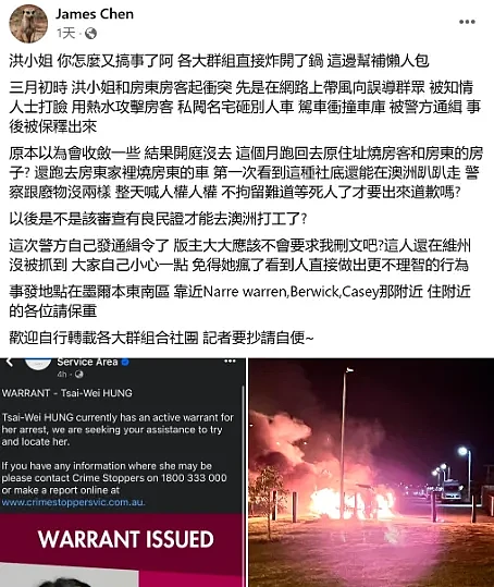 华人女子遭通缉 涉嫌纵火烧房烧车，华人圈炸锅，夸张恶行遭曝光（组图） - 2