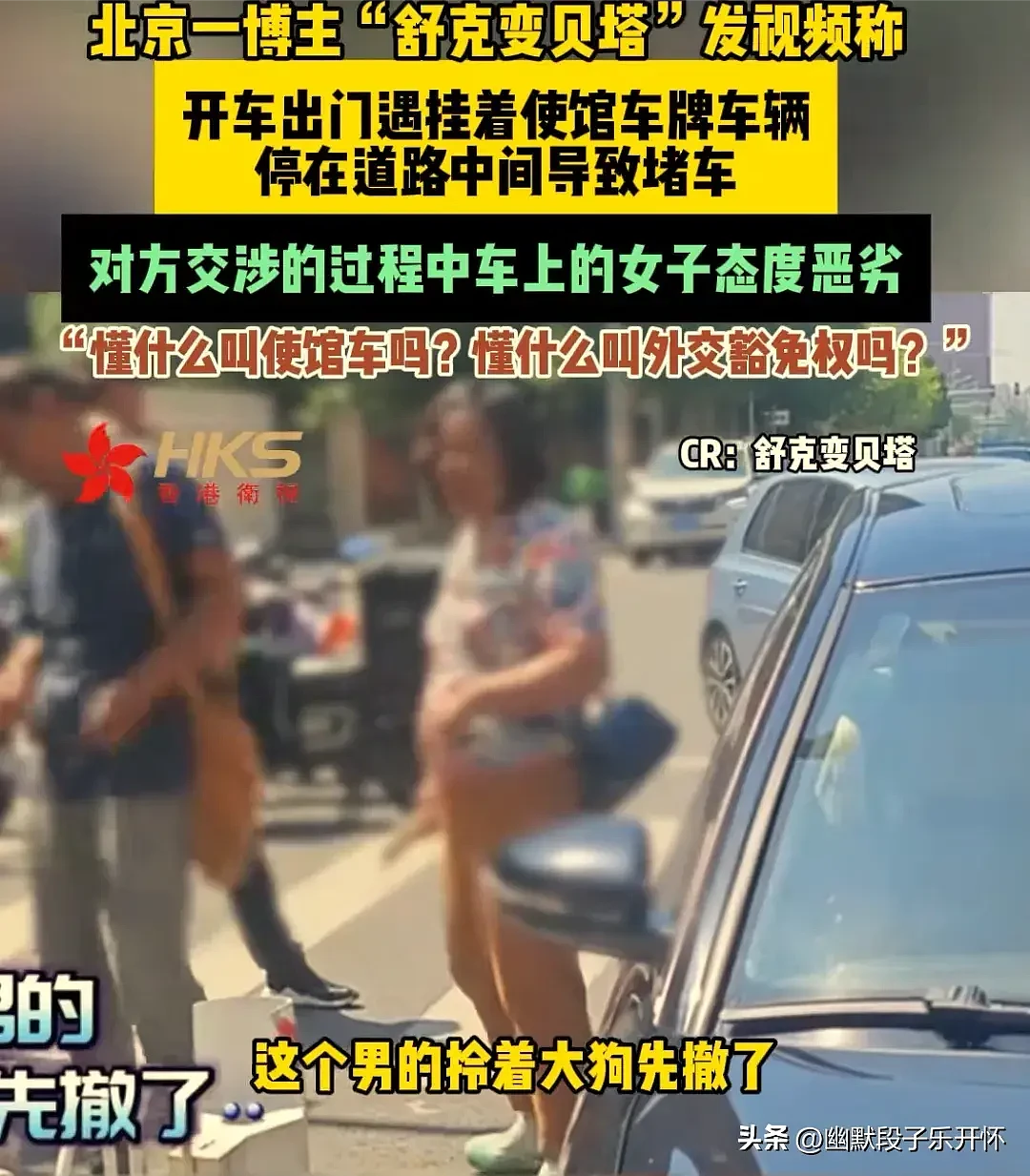 女子驾车堵路，称有“外交豁免权”，身份曝光本人道歉！胡锡进：啥素质，真丢人（视频/组图） - 9